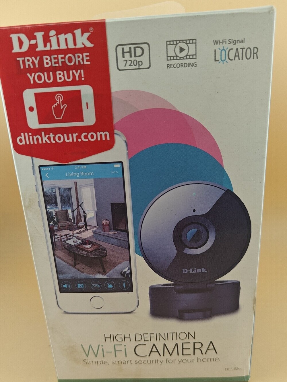 D-Link DCS-936L Wi-Fi Camera Black Motion Detection Night Vision New